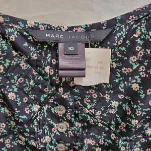 NWT Marc Jacobs Black Floral Silk Cami Top 10